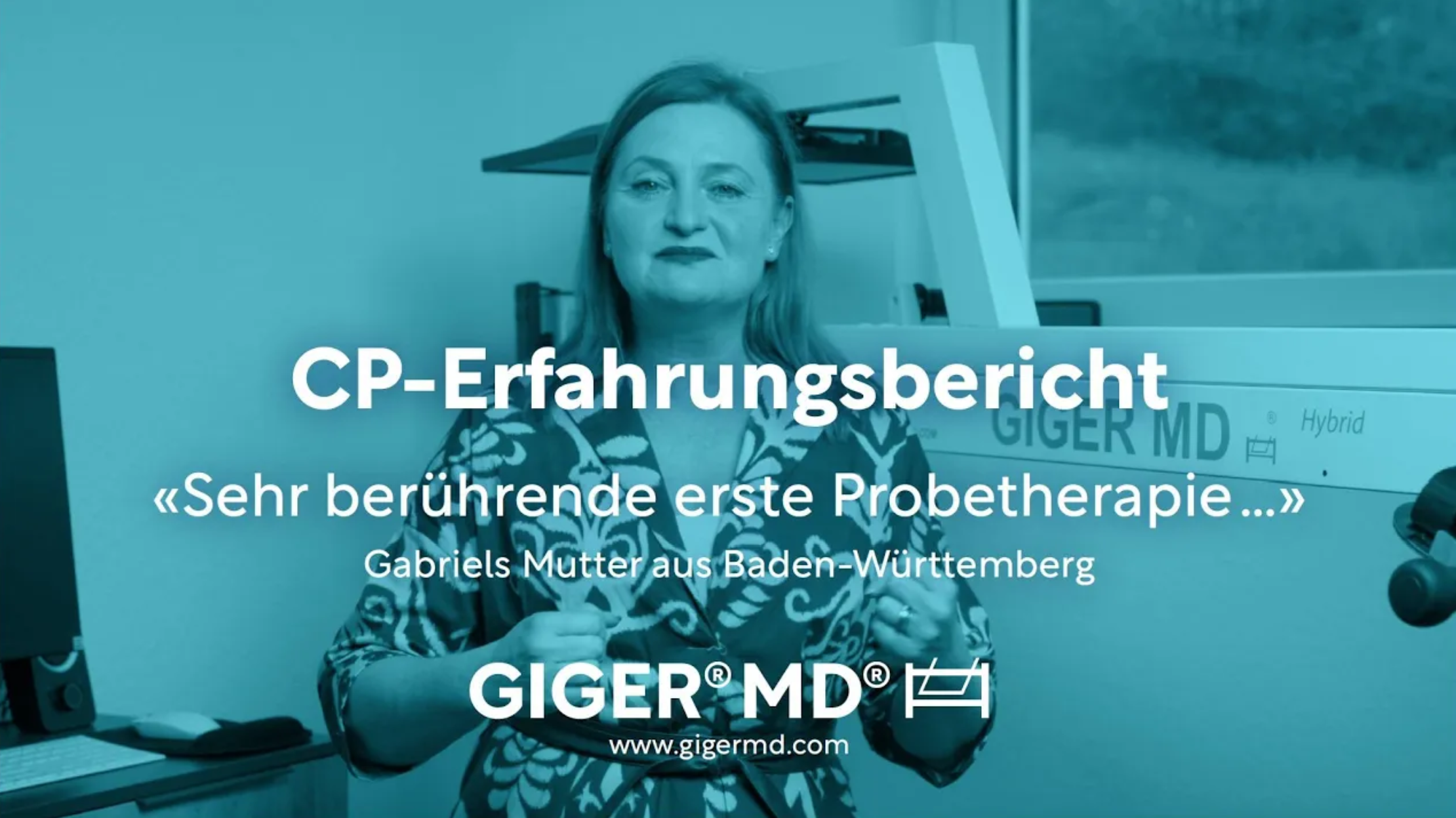 Mutter erzählt von Erfahrungen mit GIGER® MD® Probetherapie bei Zerebralparese